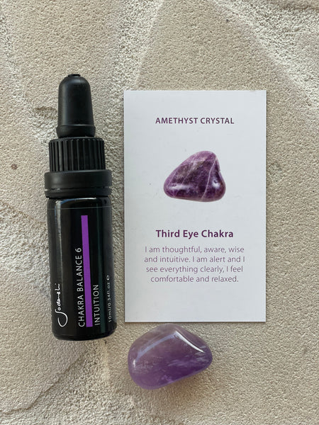 Chakra Balance 6 : Intuition - Essential Oil & Crystal Set